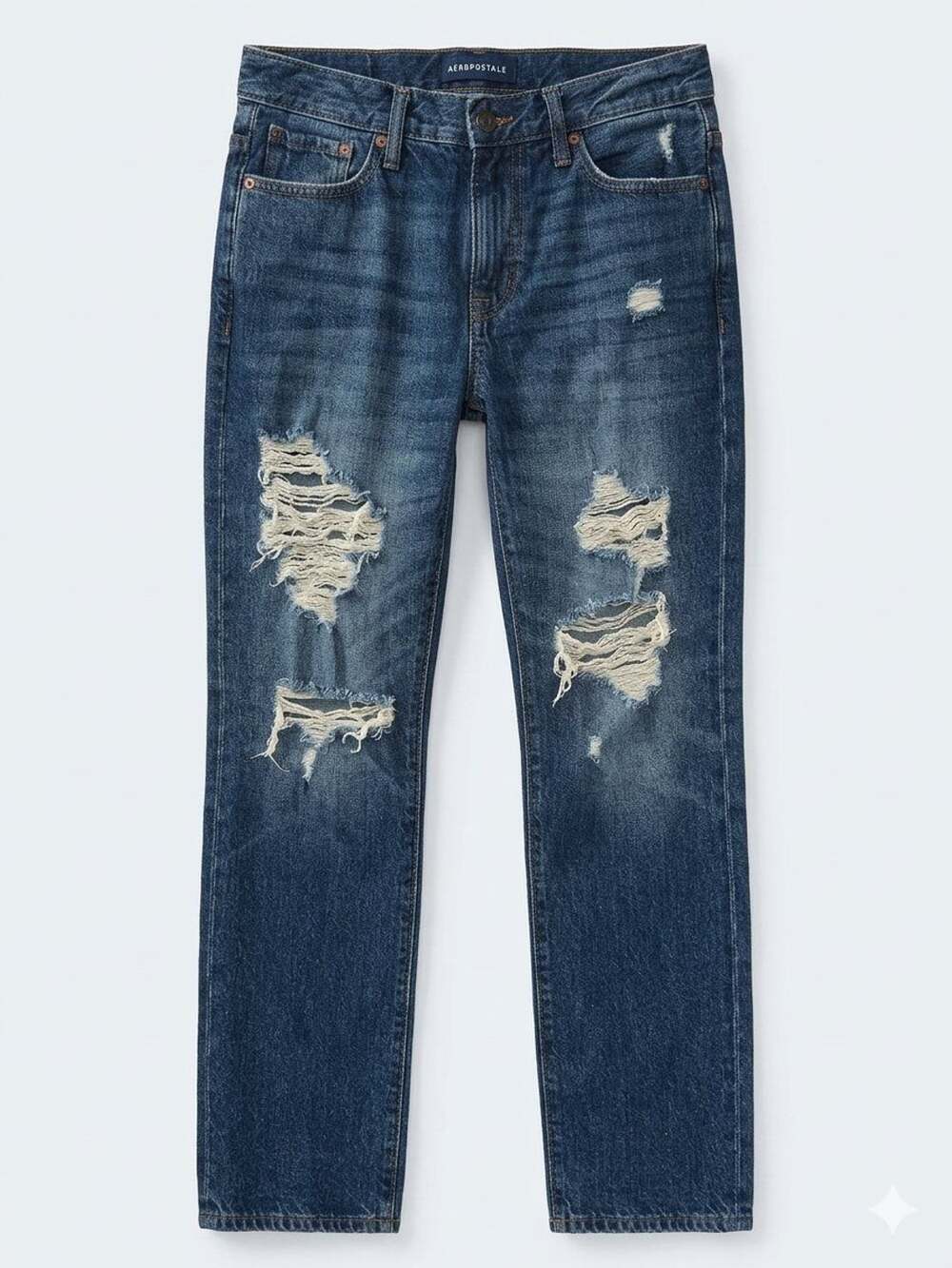 Aeropostale Relaxed Fit Distressed Jeans Size 29x30 Blue Denim